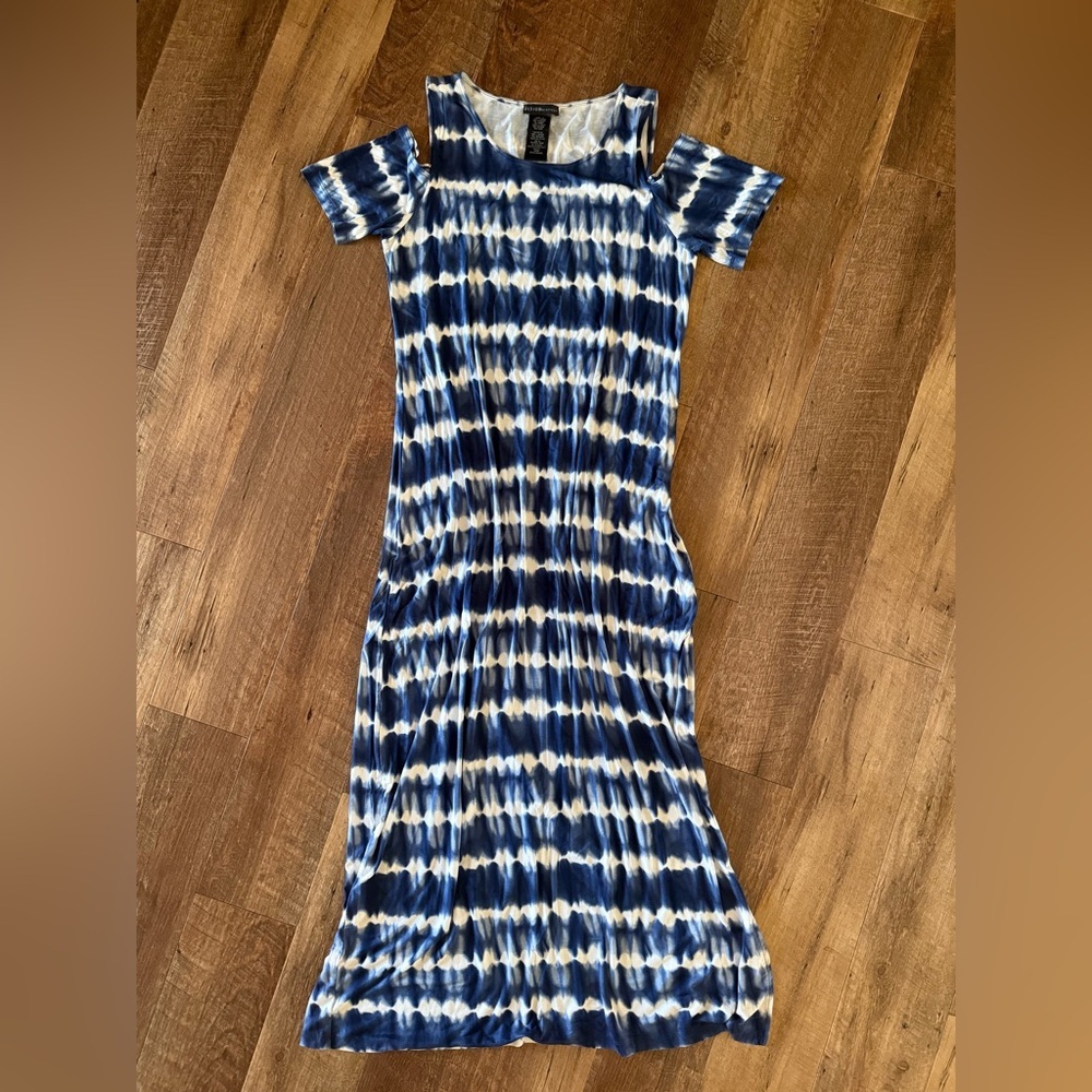 Design History Navy and White Tie-Dye Maxi Dress - Picture 4 of 6